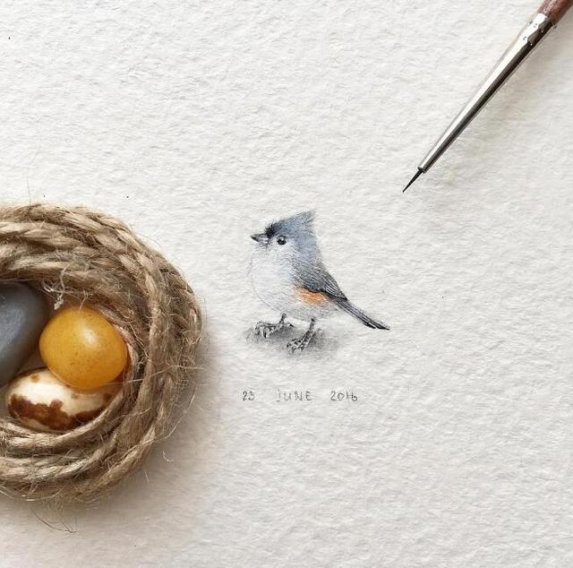 俄羅斯藝術家Irene Malakhova創作的袖珍插畫